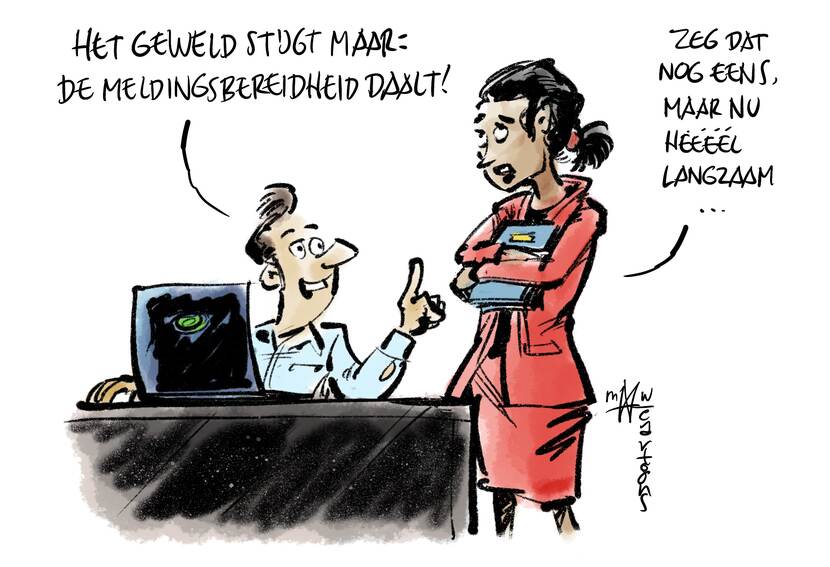 Cartoon weerbare overheid