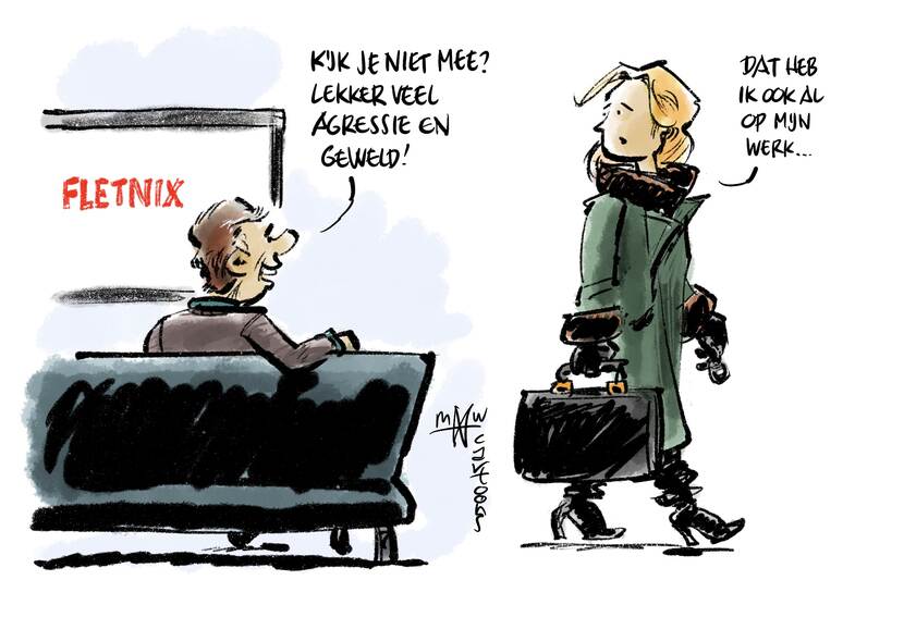 Cartoon weerbare overheid