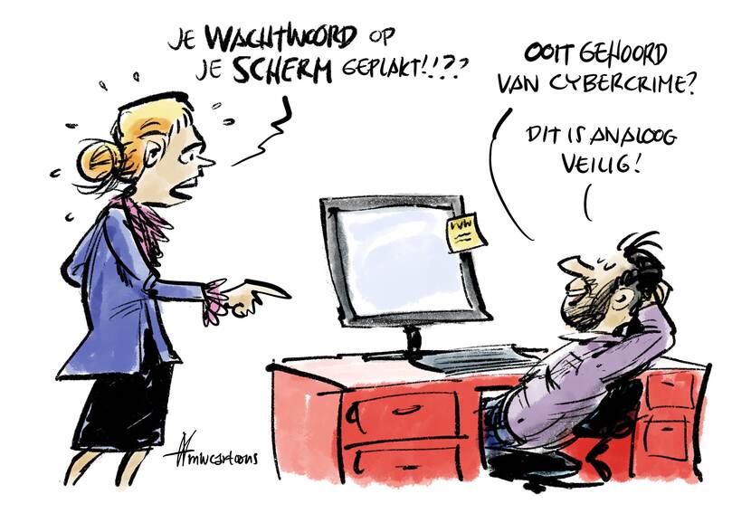 Cartoon weerbare overheid