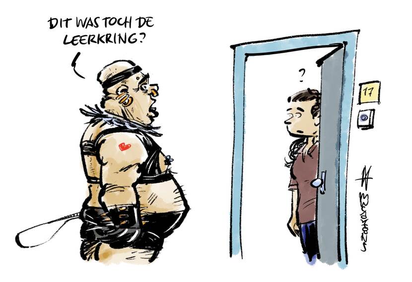 Cartoon weerbare overheid