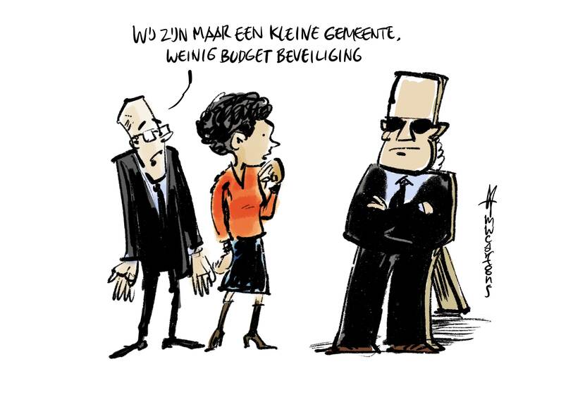 Cartoon weerbare overheid