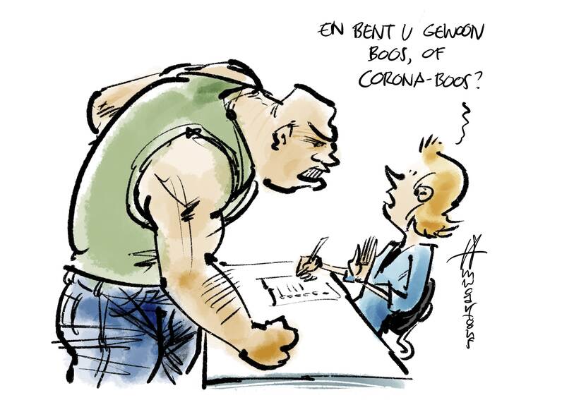 Cartoon weerbare overheid